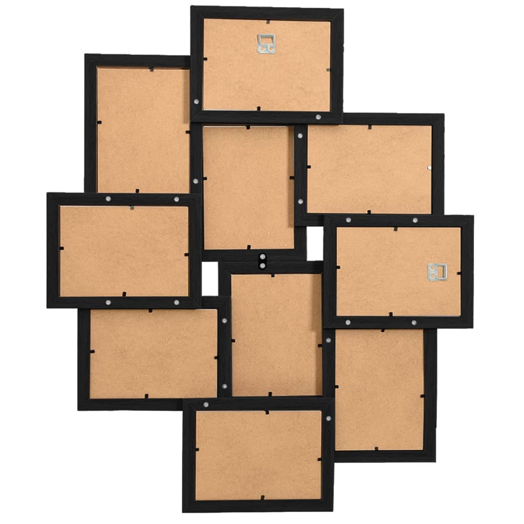 VIDAXL -Fotorahmen für 10x (13x18 cm) Foto MDF Schwarz