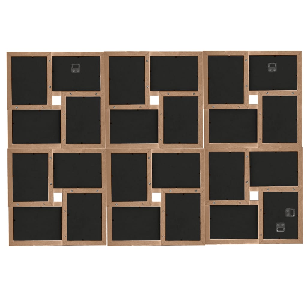 VIDAXL -Fotorahmen für 24 -fache (13x18 cm) Foto MDF Lichtbruin