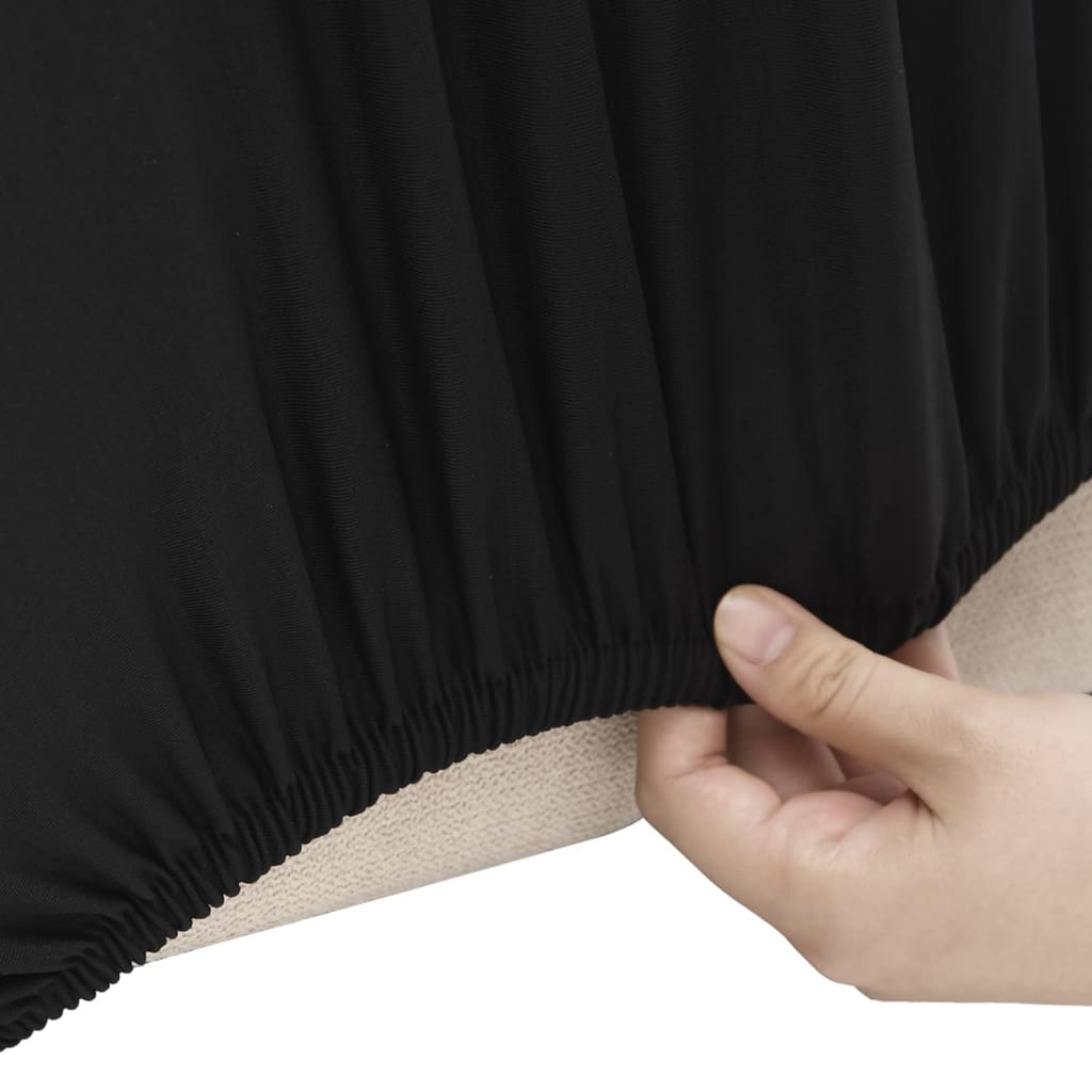 Vidaxl Drei -Seerbankhoes Stretch Polyester -Trikotschwarz