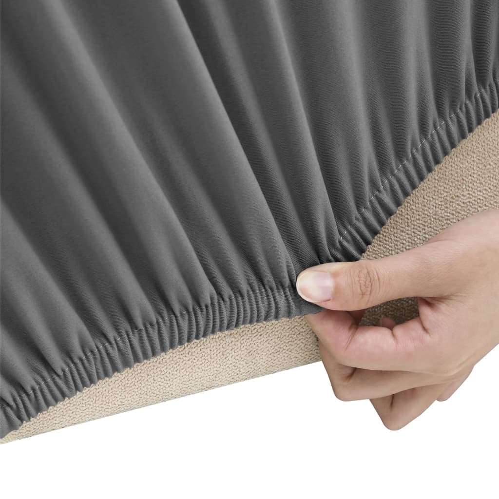 VIDAXL Drei -SOFA -Abdeckung Stretch Polyester -Jersey Anthrazit -gelenkt