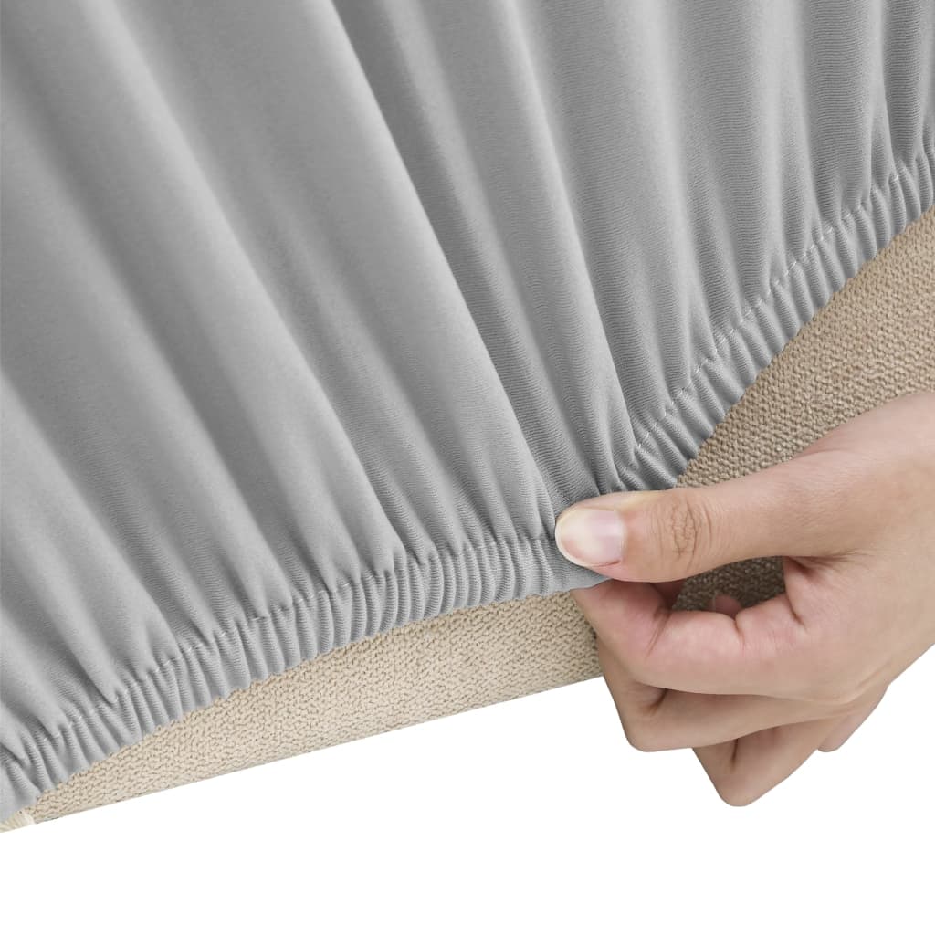 Vidaxl Stretch Möbelabdeckung für Bank Grey Polyester Trikot
