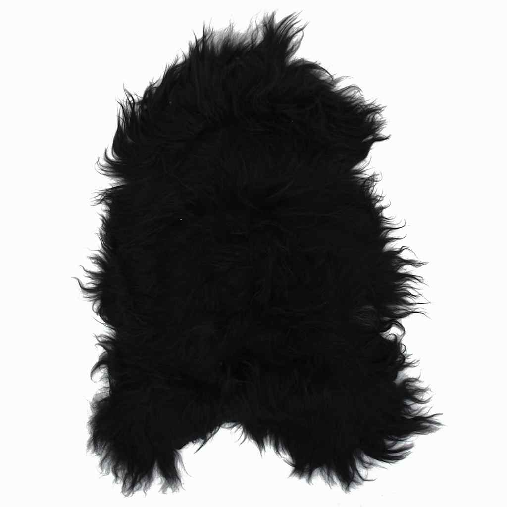 Vidaxl Stuhl Cover Icelander Schafe Leder 70x110 cm Schwarz