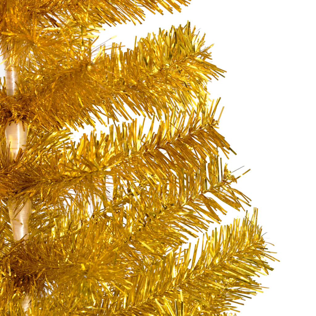Vidaxl Kunstkerstboom mit Beleuchtung und Weihnachtskugeln 180 cm Haustier Gold