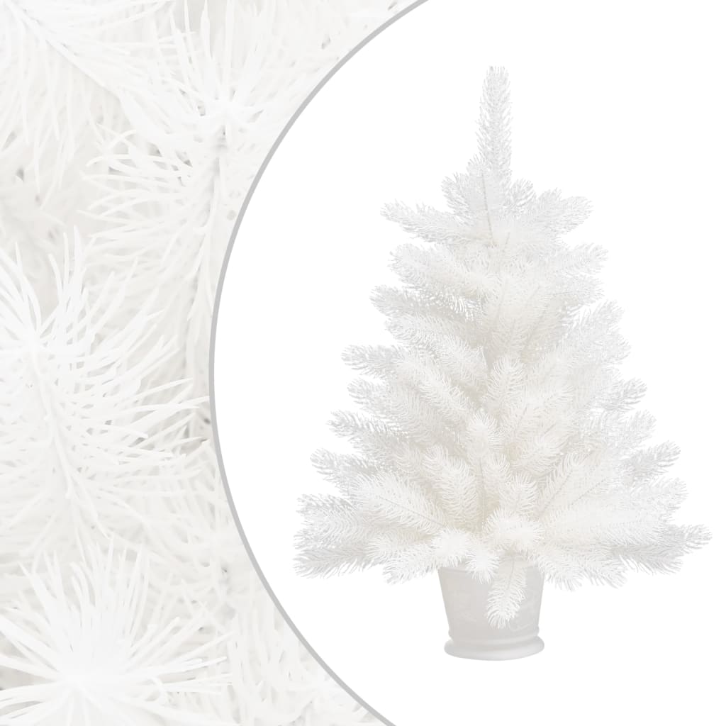 Vidaxl Kunstkerstboom mit Beleuchtung und Weihnachtsbällen 65 cm Weiß