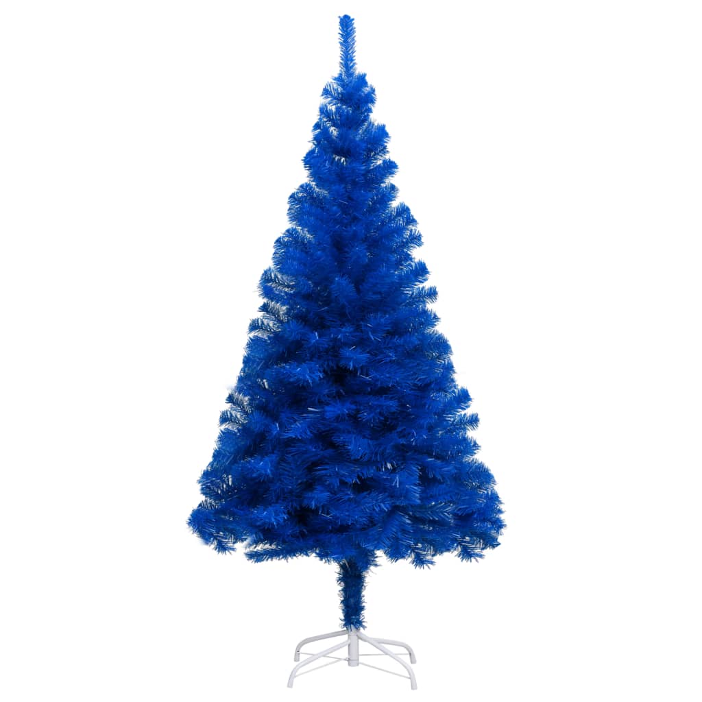Vidaxl Kunstkerstboom mit Beleuchtung und Weihnachtskugeln 210 cm PVC Blau