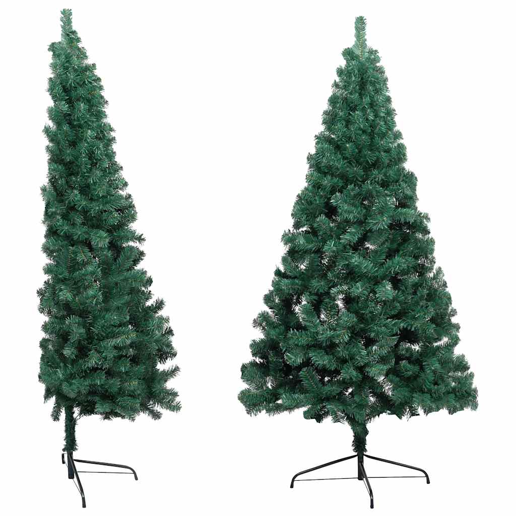 Vidaxl Kunstkerstboom mit Beleuchtung und Weihnachtsbällen halb 240 cm Grün