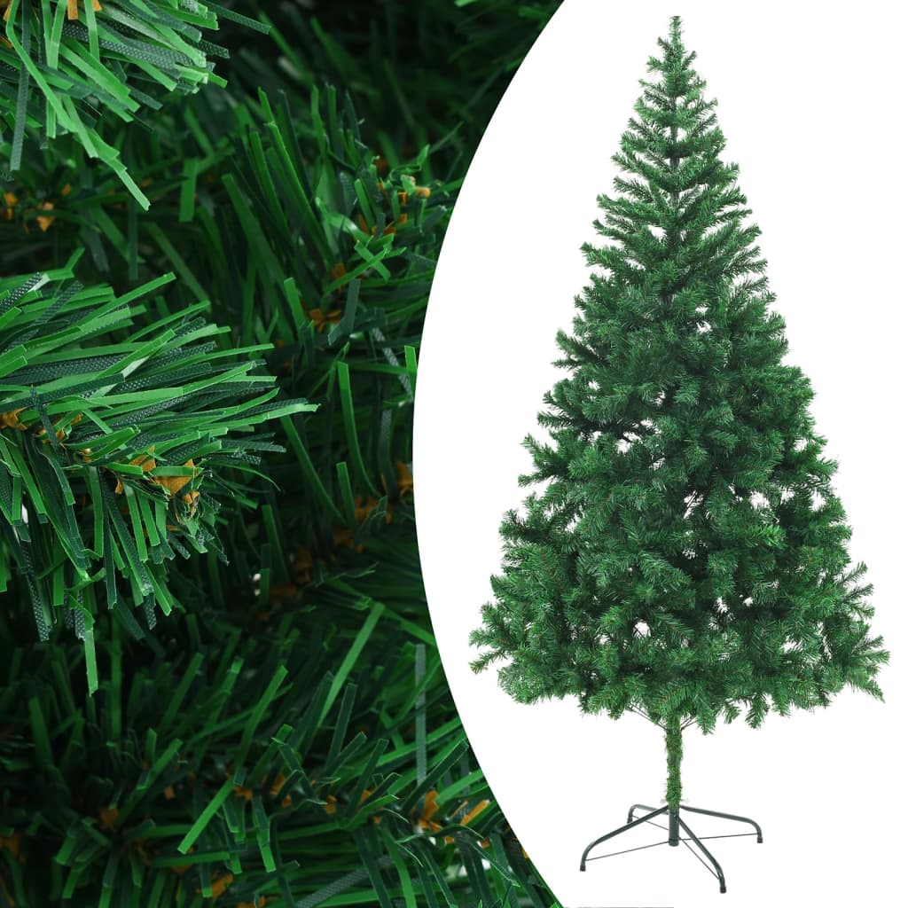 VIDAXL KUNSTKERSTBOOM mit Beleuchtung und Weihnachtskugeln 910 Zweige 210 cm