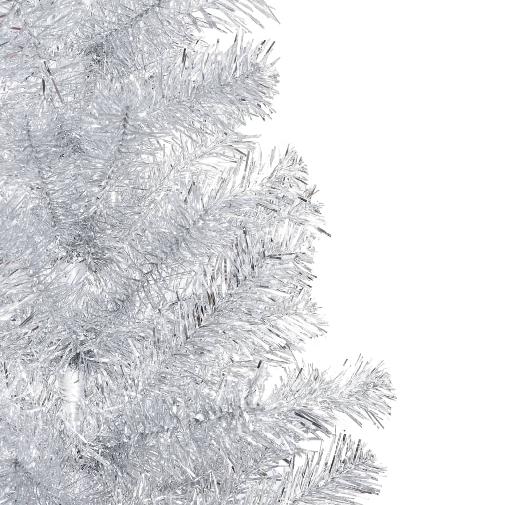 Vidaxl Kunstkerstboom mit Beleuchtung und Weihnachtskugeln 180 cm Haustier Silber