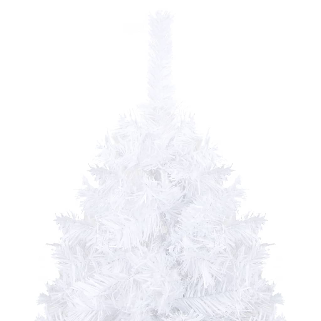 Vidaxl Kunstkerstboom mit Beleuchtung und Weihnachtsbällen 240 cm Weiß