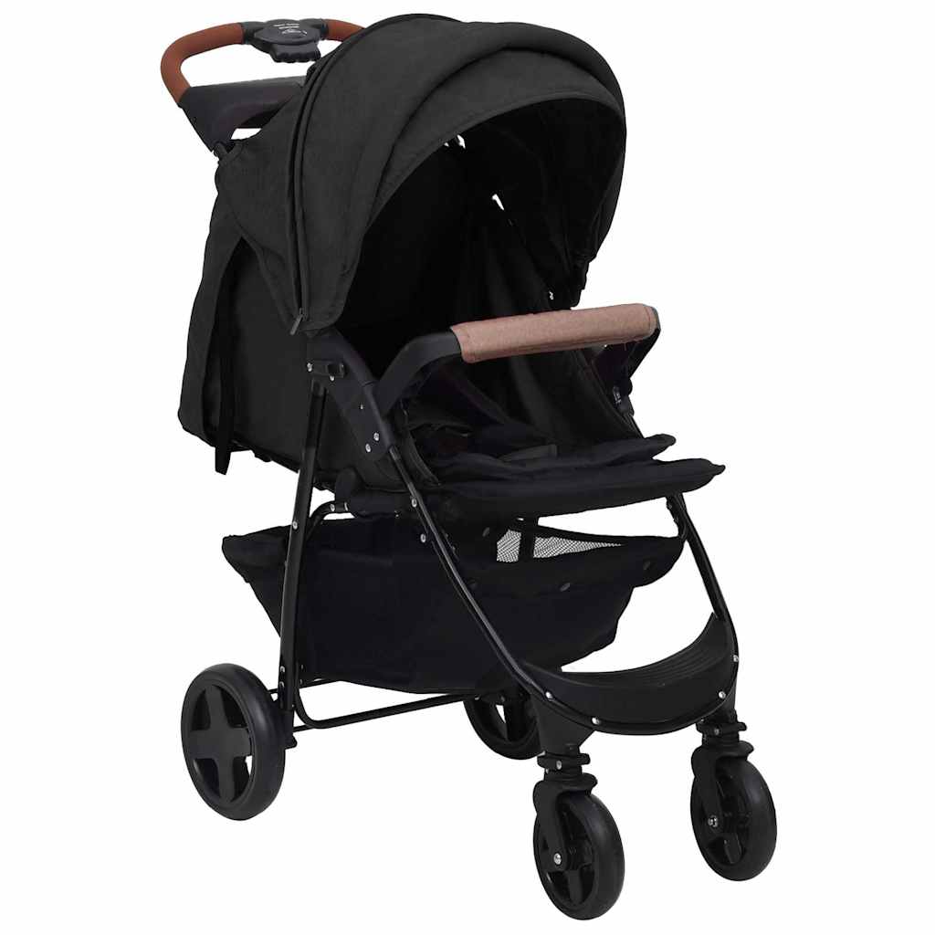 Vidaxl Pram 2-in-1-Stahl-Anthrazitfarben