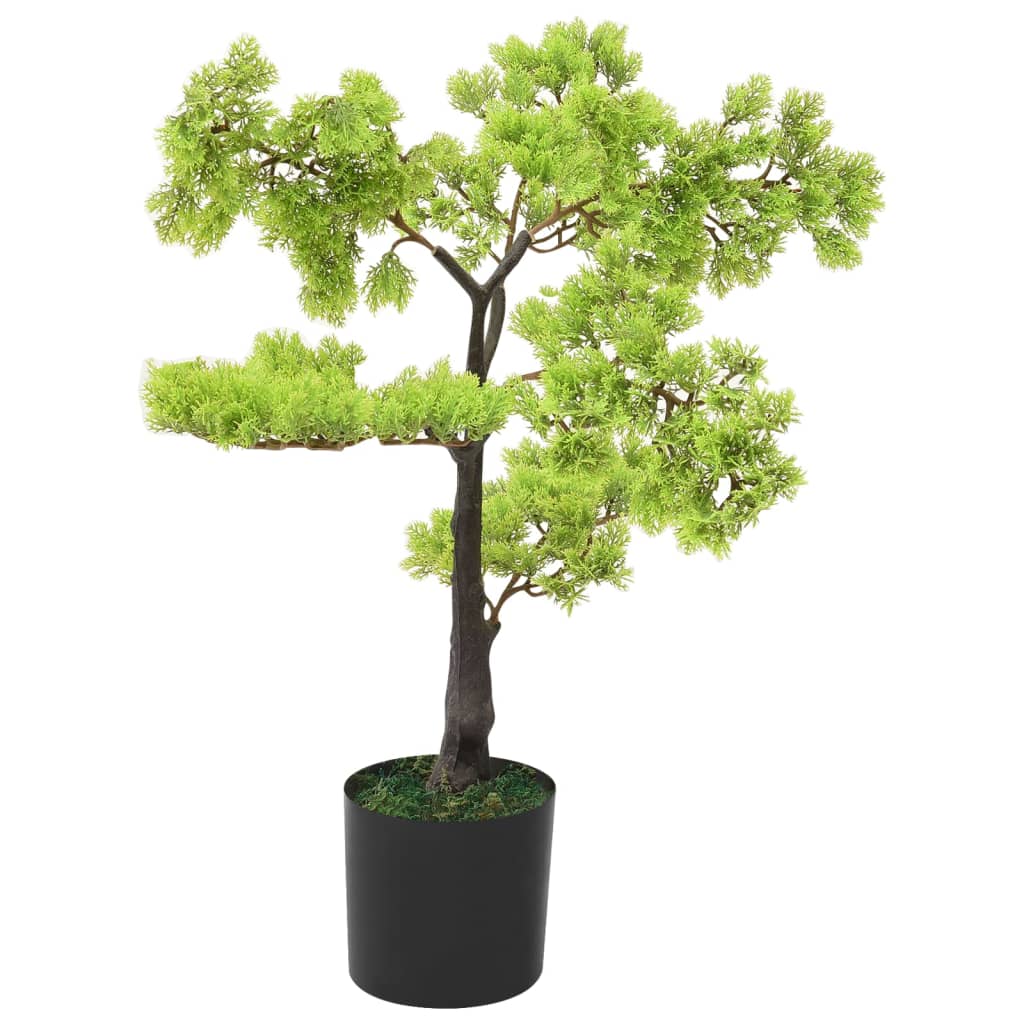 Vidaxl Kunstpflanze mit Topf Zypresse Bonsai 60 cm grün