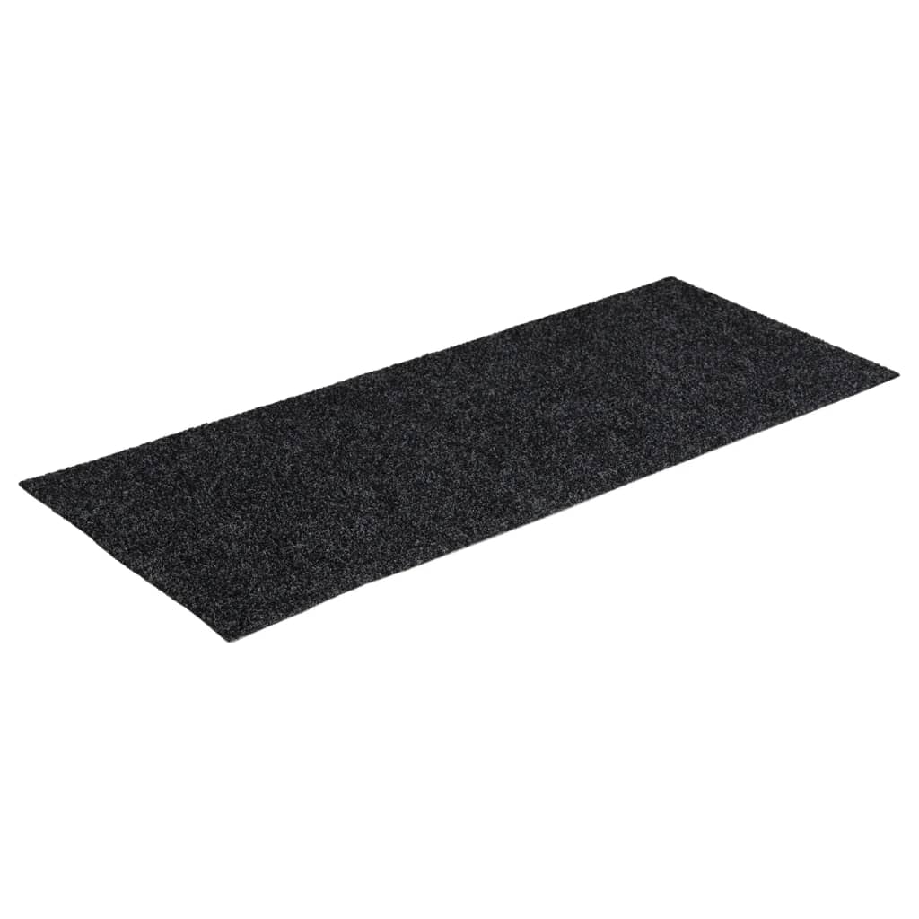 Vidaxl -Treppenmatten selbstadhäsiv 15 Teile 60x25 cm grau rechteckig