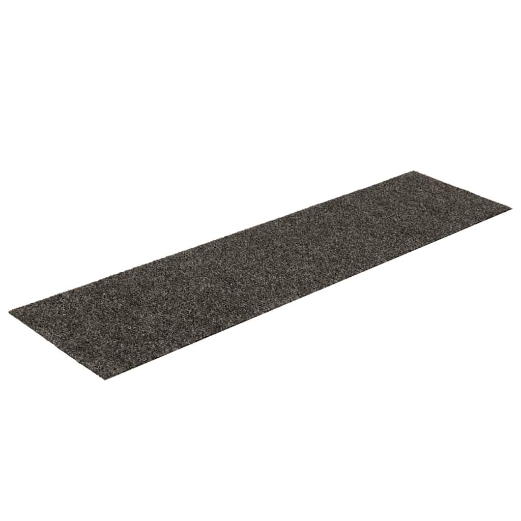 Vidaxl -Treppenmatten selbstadhäsiv 15 Teile 76x20 cm Anthrazit rechteckig