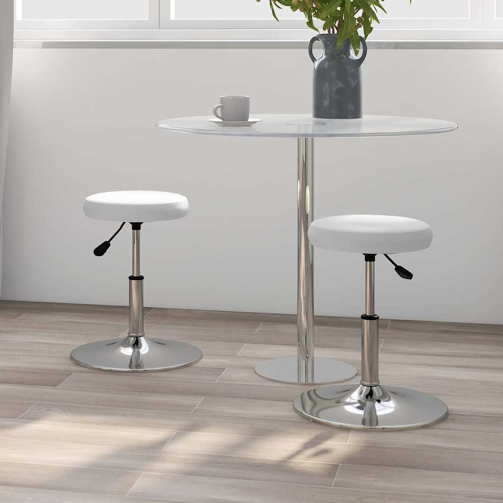 Vidaxl eetkamerstoelen 2 st kunstleer wit