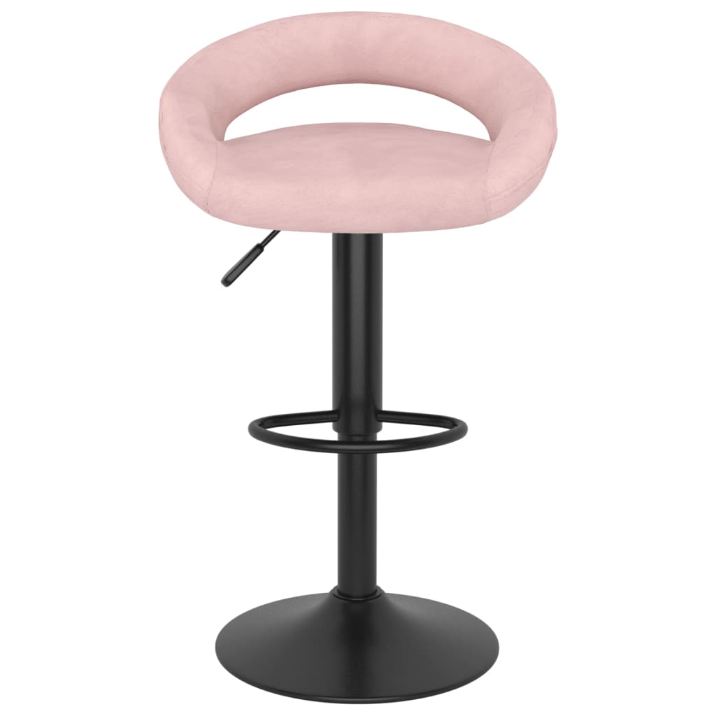 Vidaxl barkrukken 2 st fluweel roze