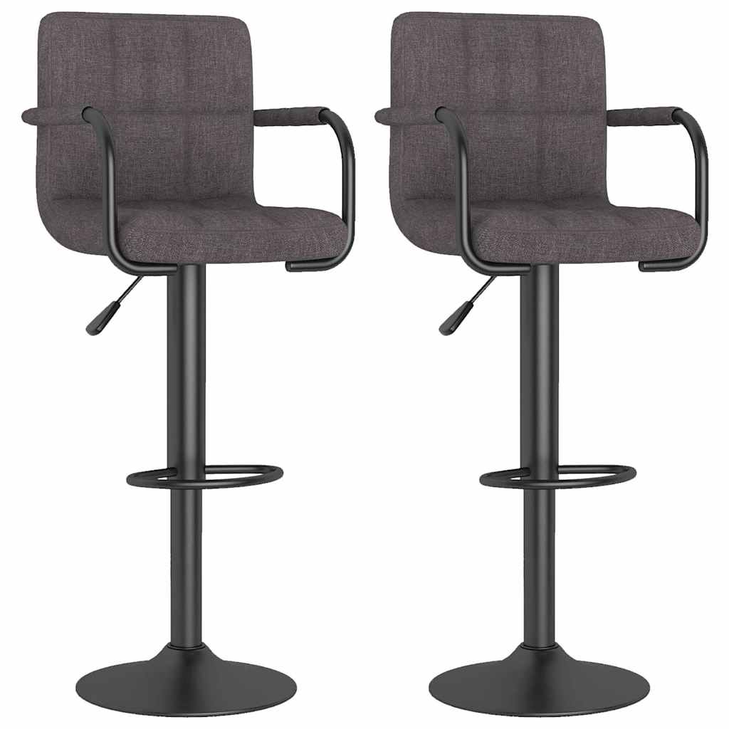 Vidaxl barkrukken 2 st stof taupe