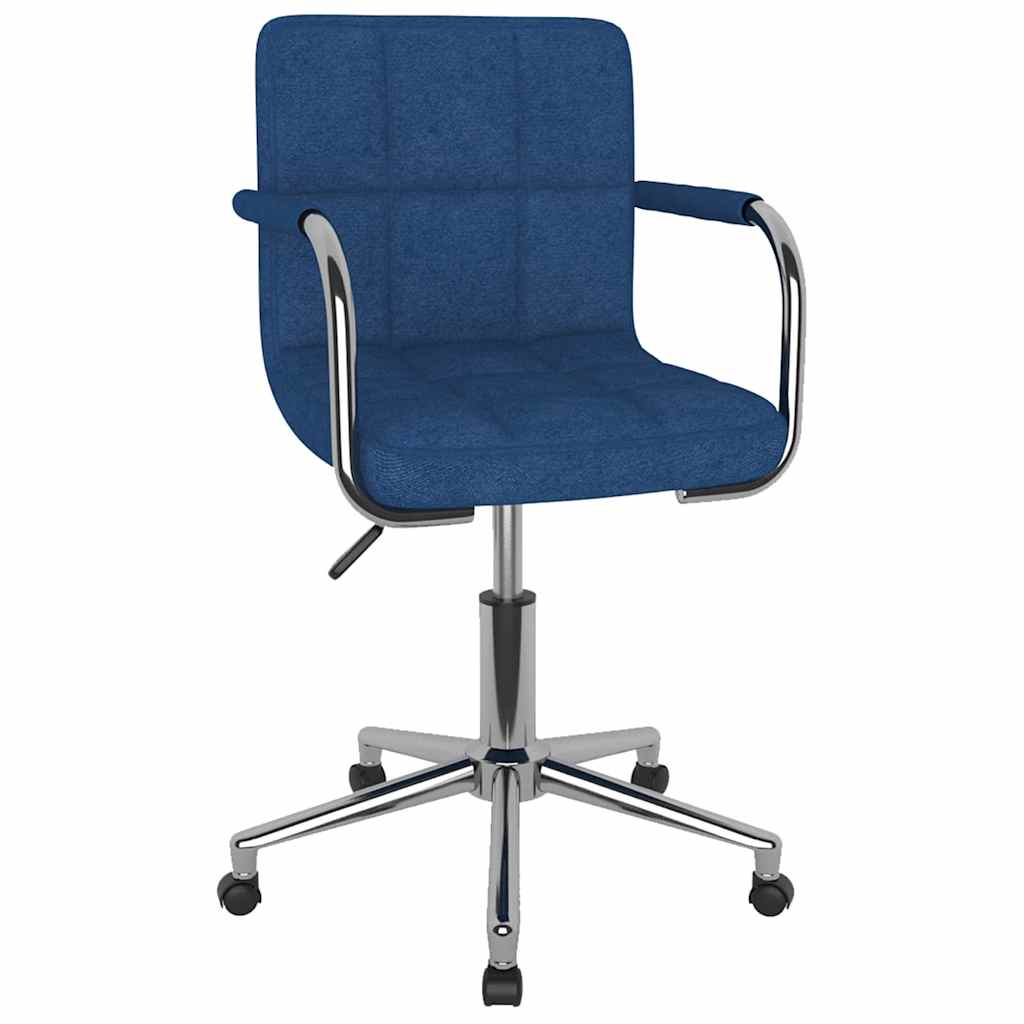 Vidaxl kantoorstoel draaibaar stof blauw