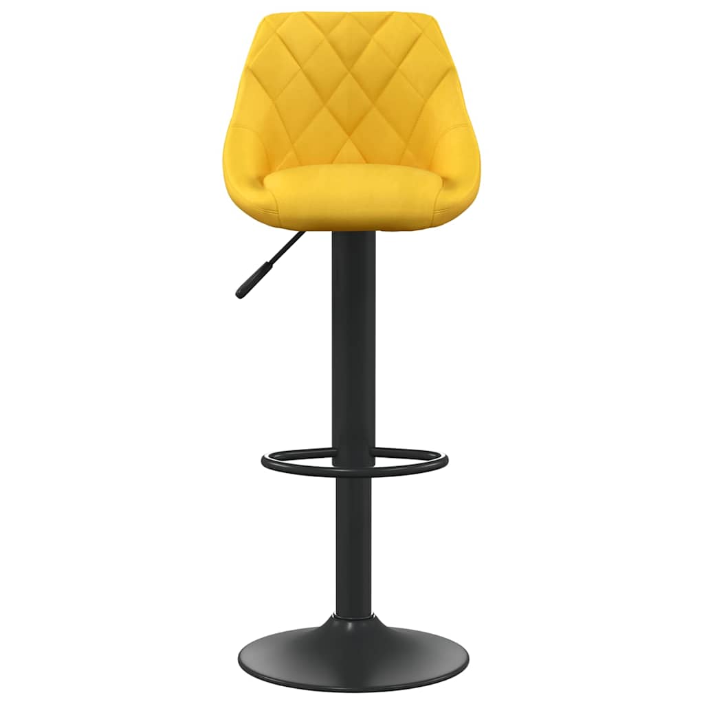 Vidaxl barkruk fluweel mosterdgeel