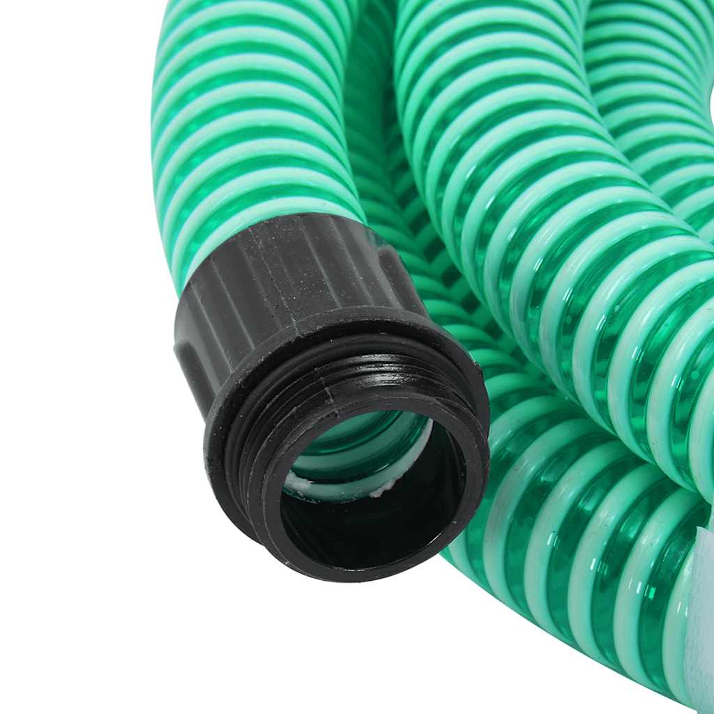 Vidaxl -Saugschlauch mit Messingkupplungen 1,1 '' 20 m PVC Green