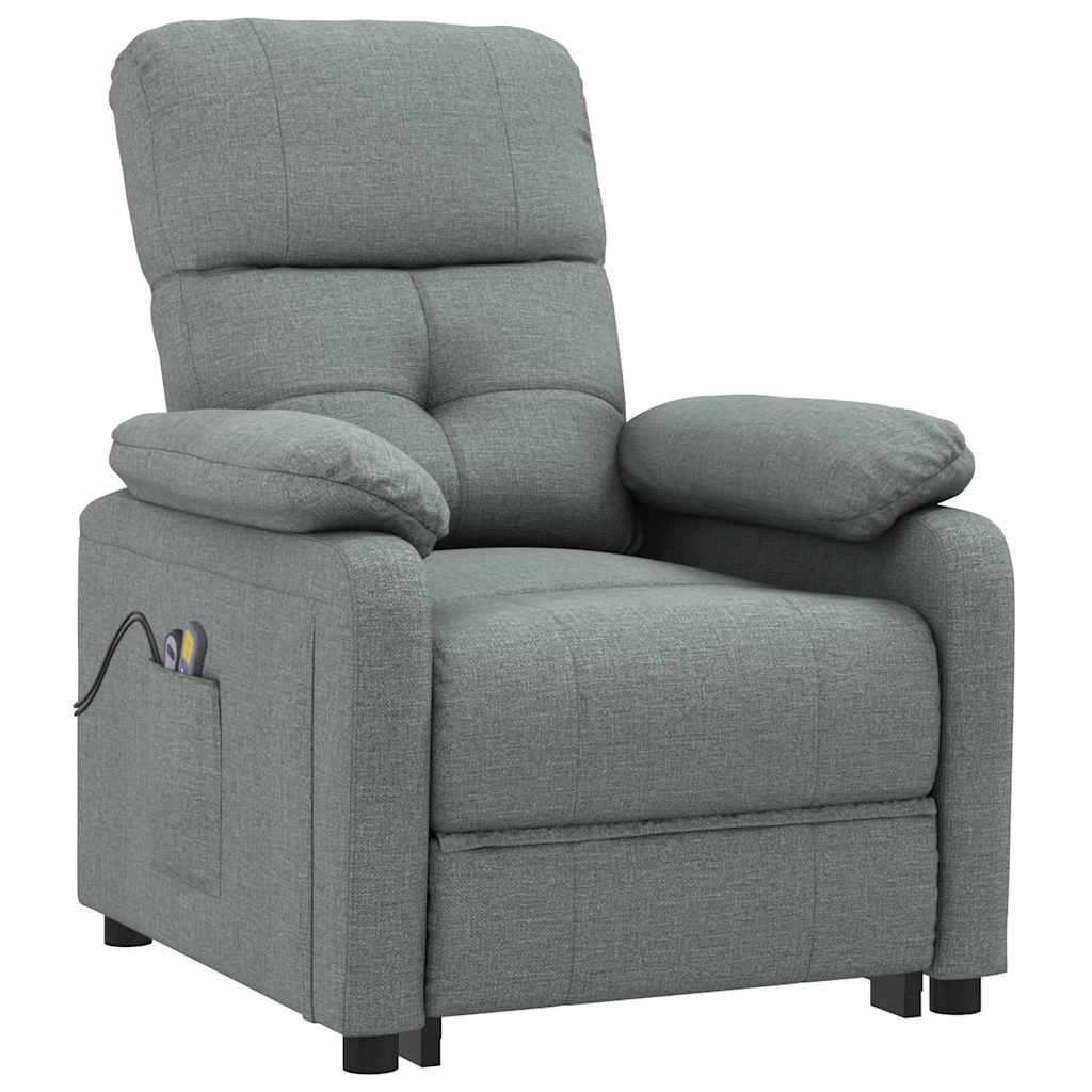 Vidaxl massagestoel elektrisch stof donkergrijs