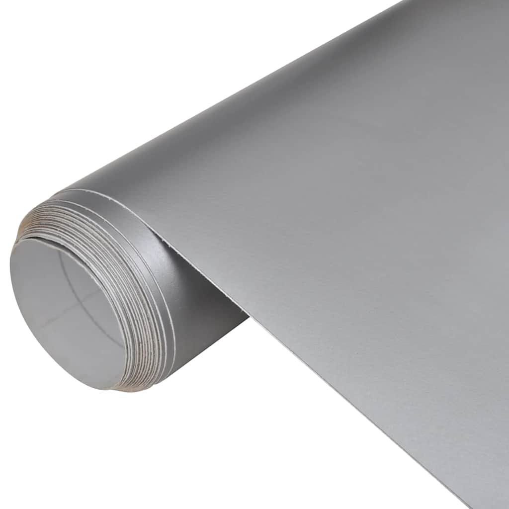 Vidaxx 2 Stück Autofolie 100x150 cm + 50x150 cm mattsilber