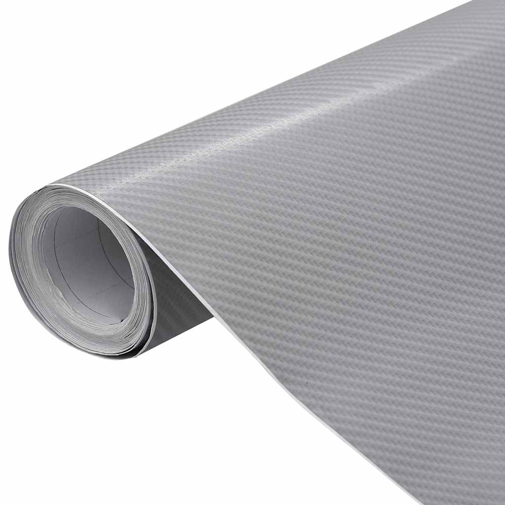 Vidaxx 2 Stück Autofolie 4d 100x150 cm + 50x150 cm Silber