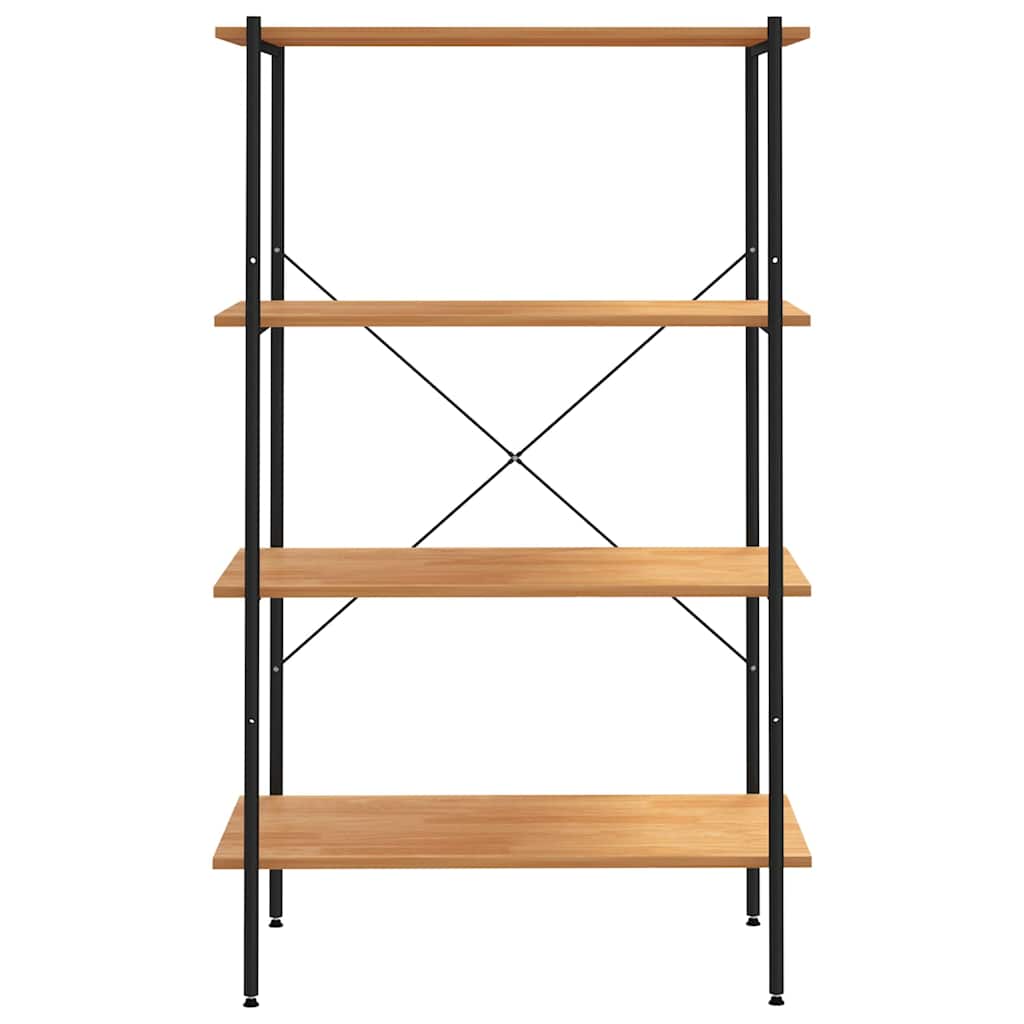 Vidaxl opbergrek 4-laags 80x40x130 cm zwart en eikenkleurig