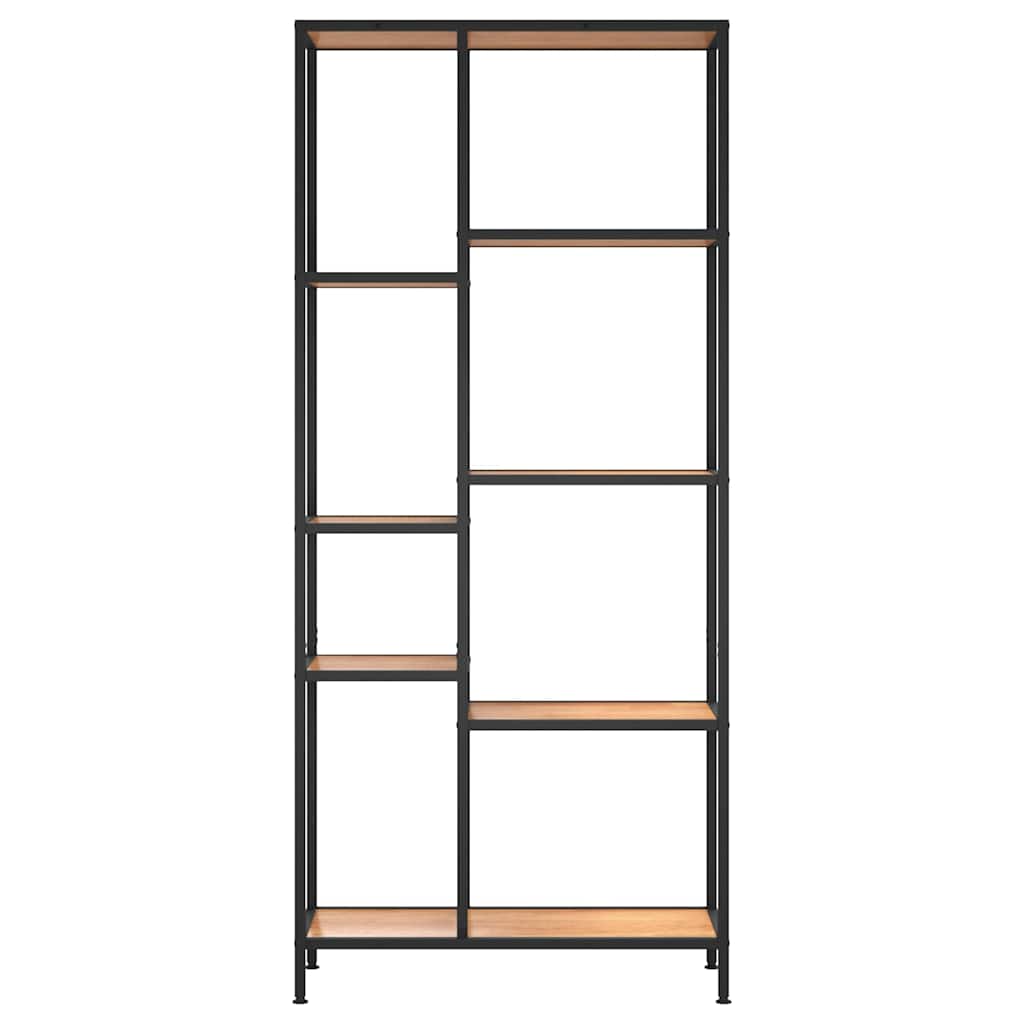 Vidaxl boekenkast 80x30x180 cm staal en bewerkt hout