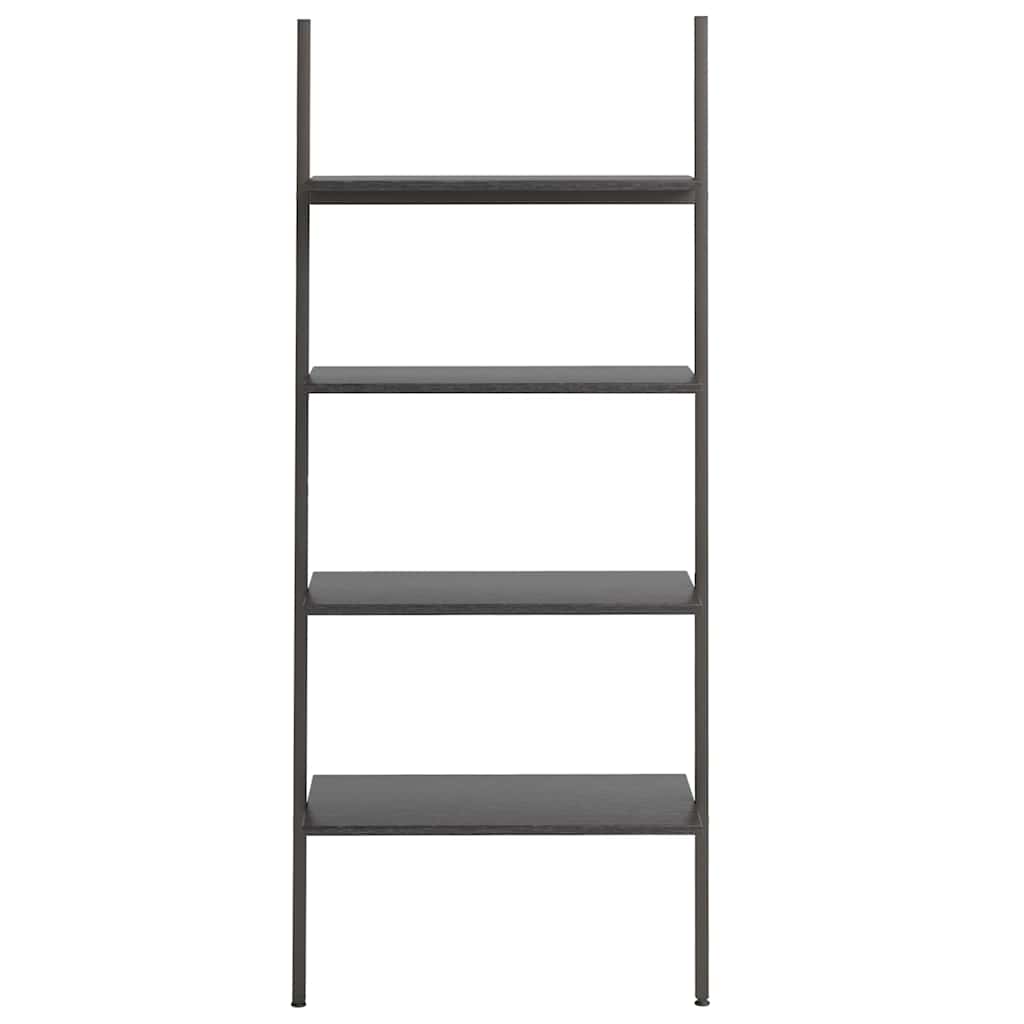 Vidaxl ladderrek met 4 schappen 64x34x150,5 cm zwart