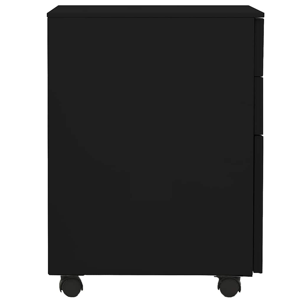 Vidaxl ladeblok verrijdbaar 39x45x60 cm staal zwart