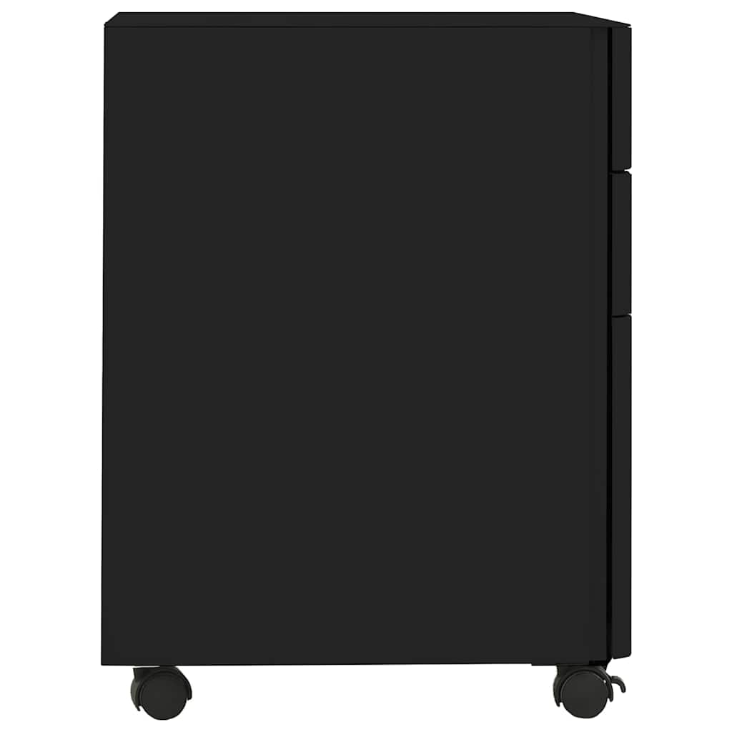Vidaxl ladeblok verrijdbaar 30x45x59 cm staal zwart