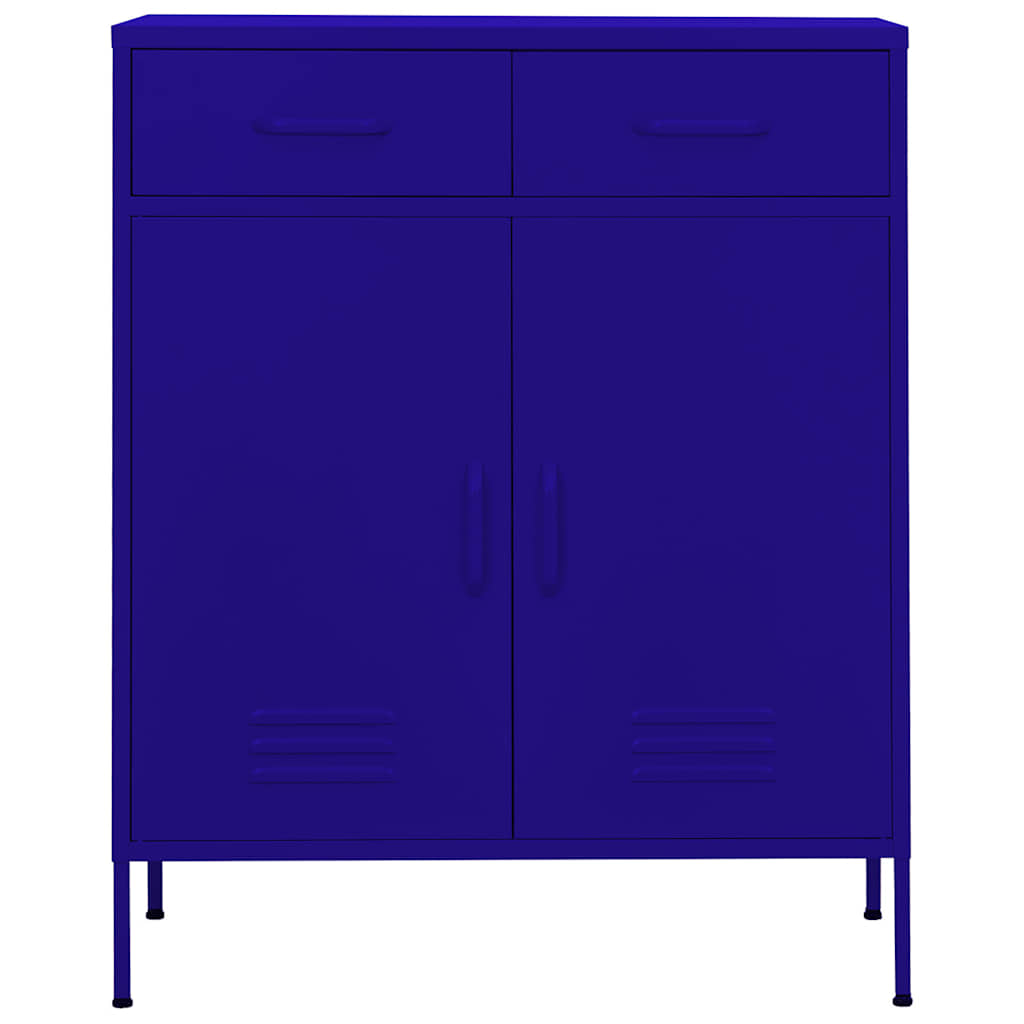 Vidaxl opbergkast 80x35x101,5 cm staal marineblauw