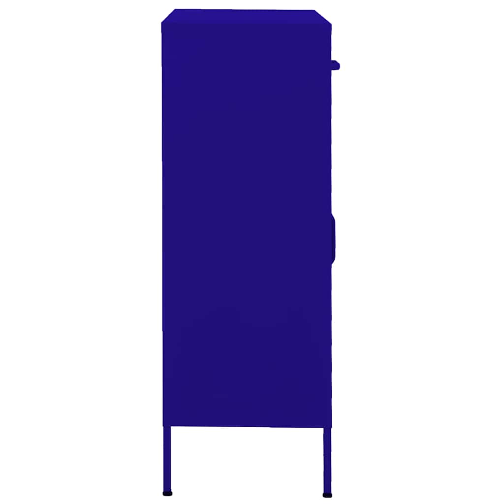 Vidaxl opbergkast 80x35x101,5 cm staal marineblauw
