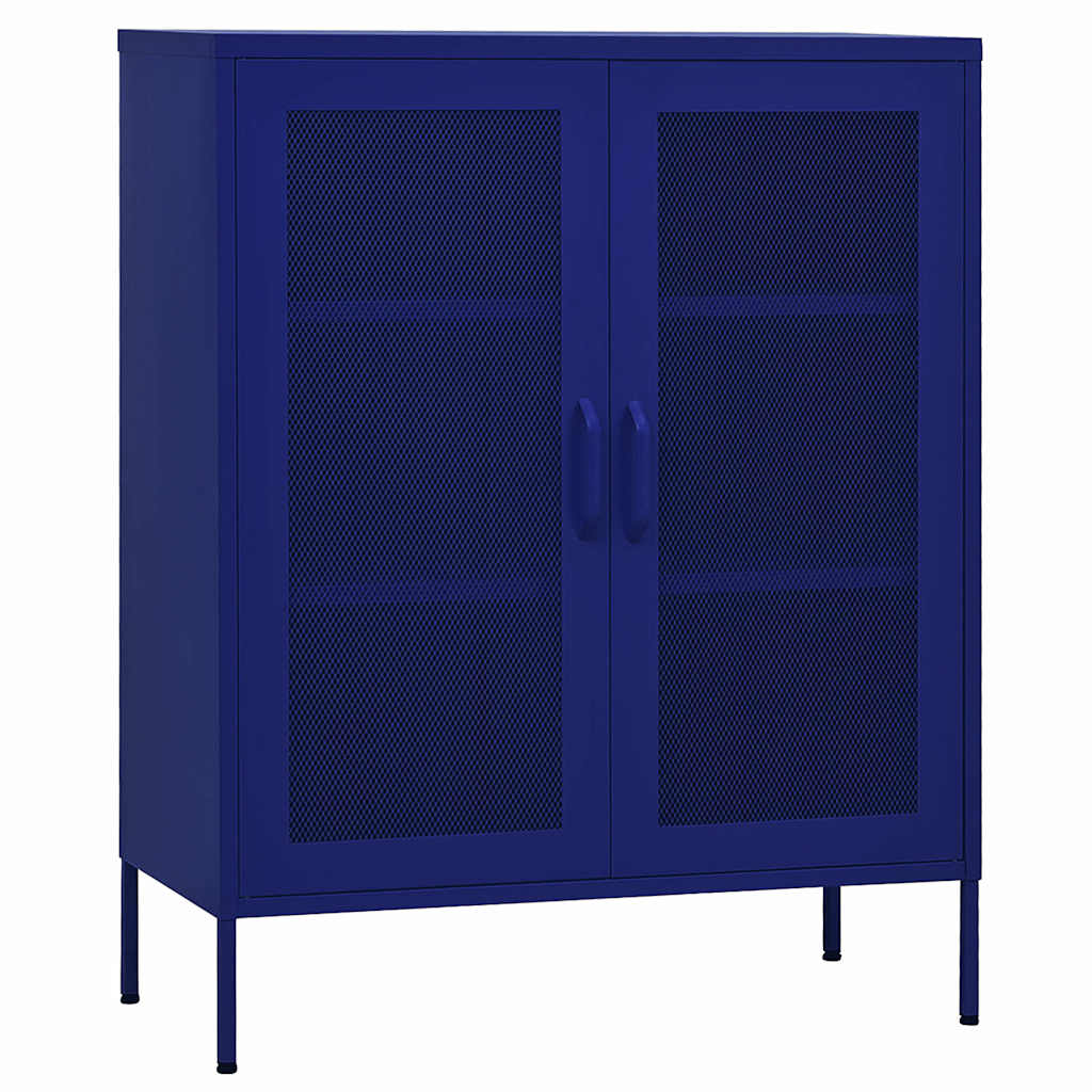 Vidaxl opbergkast 80x35x101,5 cm staal marineblauw