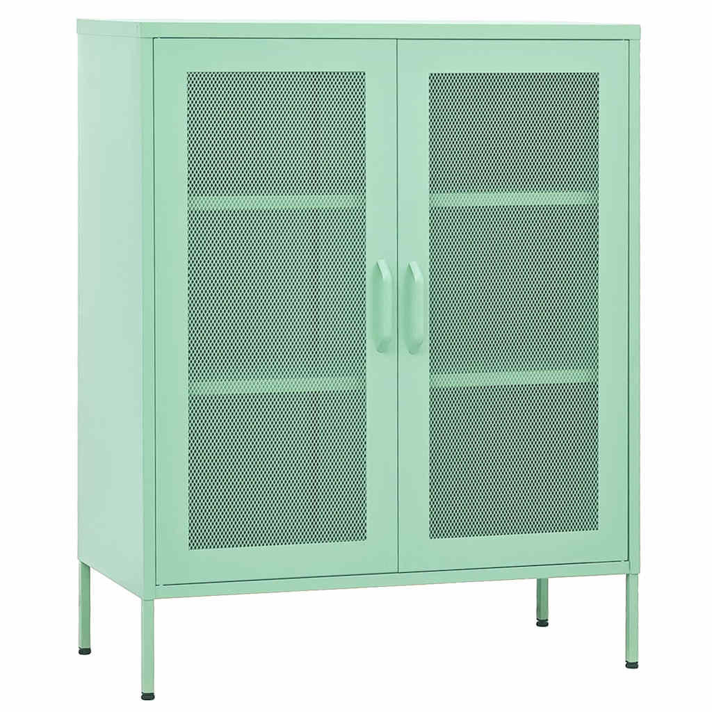 Vidaxl opbergkast 80x35x101,5 cm staal mint