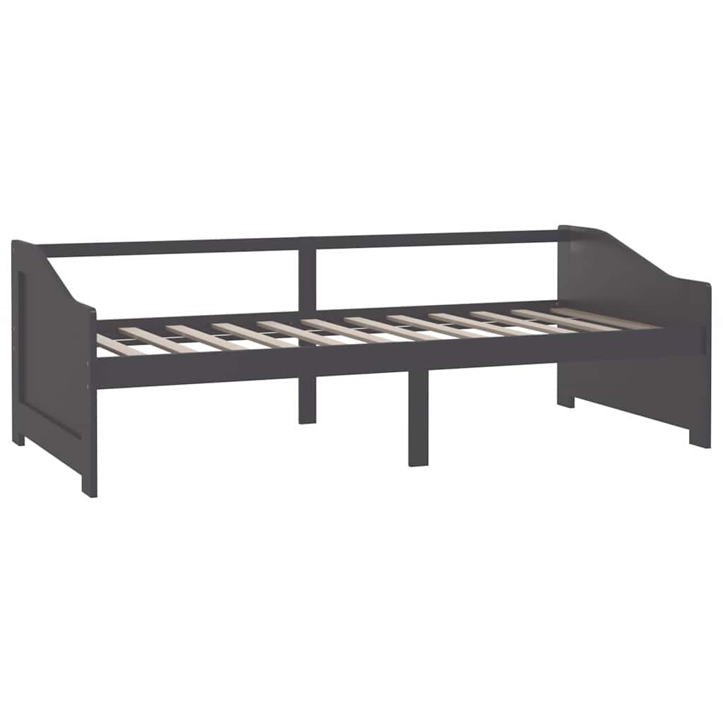Vidaxl bedbank 3-zits massief grenenhout donkergrijs 90x200 cm
