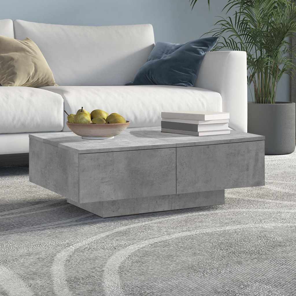 Vidaxl salontafel 90x60x31 cm bewerkt hout betongrijs