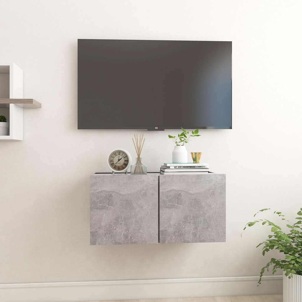 Vidaxl tv-hangmeubel 60x30x30 cm betongrijs