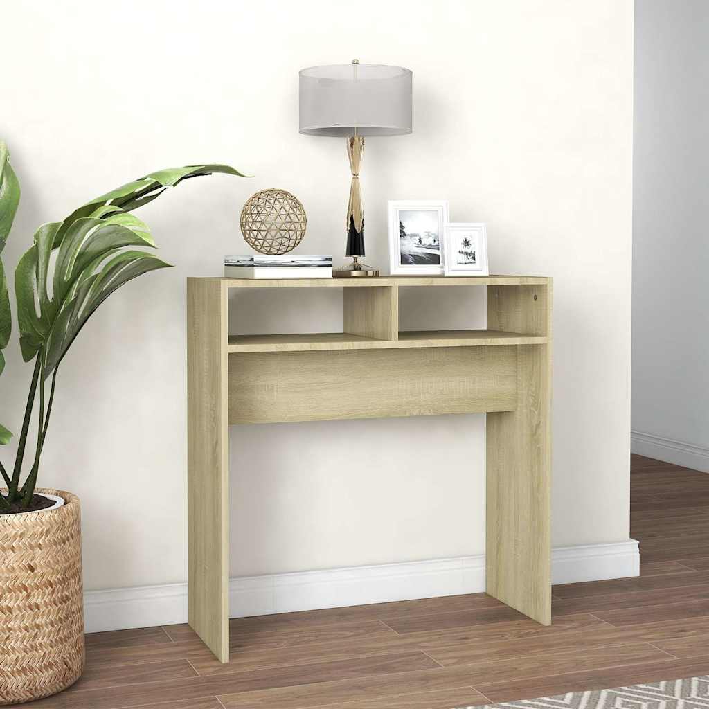 Vidaxl wandtafel 78x30x80 cm bewerkt out sonoma eikenkleurig