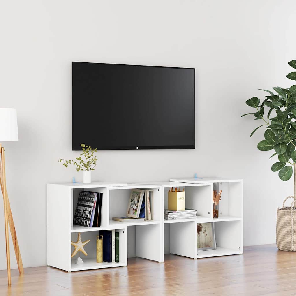 Vidaxl tv-meubel 104x30x52 cm bewerkt hout wit