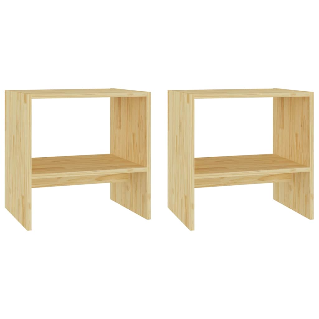 Vidaxl nachtkastjes 2 st 40x30,5x40 cm massief grenenhout