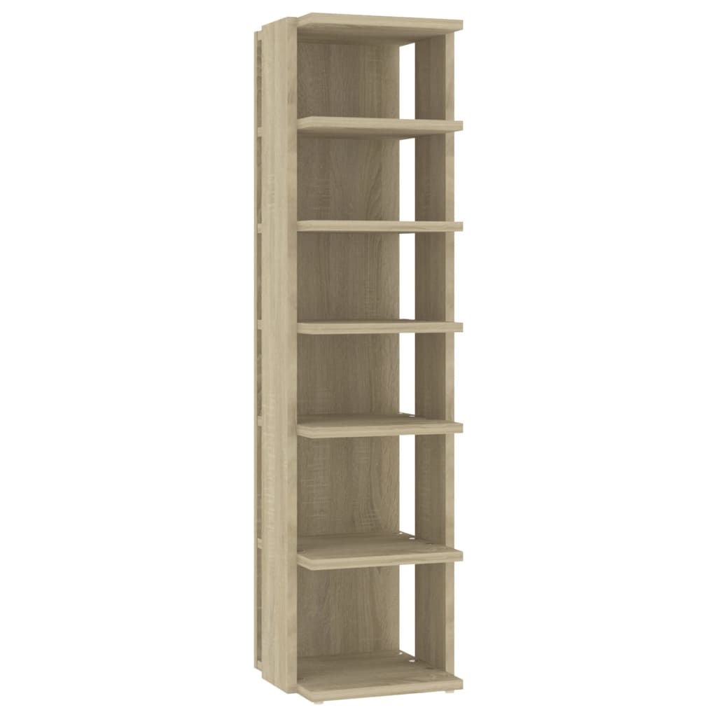 Vidaxxl Schuhschrank 27,5x27x102 cm Holzwerkstoff Sonoma-Eiche-farbig