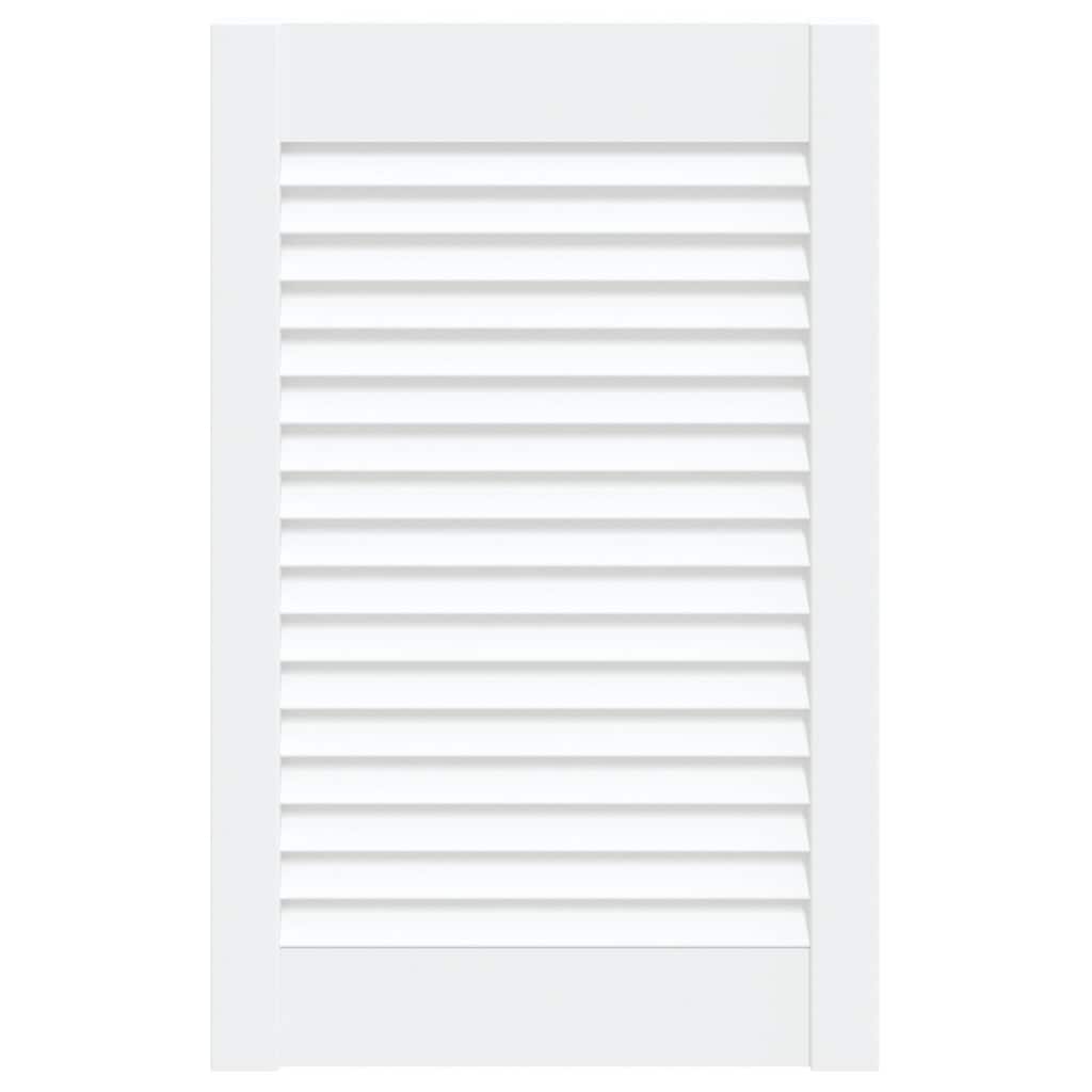 Vidaxl Schranktür mit Lamellen 61,5x39,4 cm Festkiefer weiß weiß