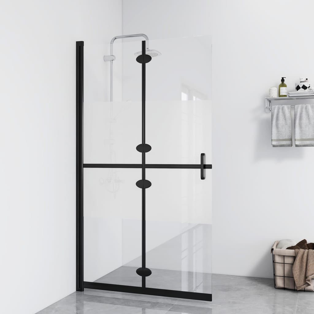 Vidaxl begehete Duschwand zusammenklappbar 70x190 cm ESG-Glas Halfmat
