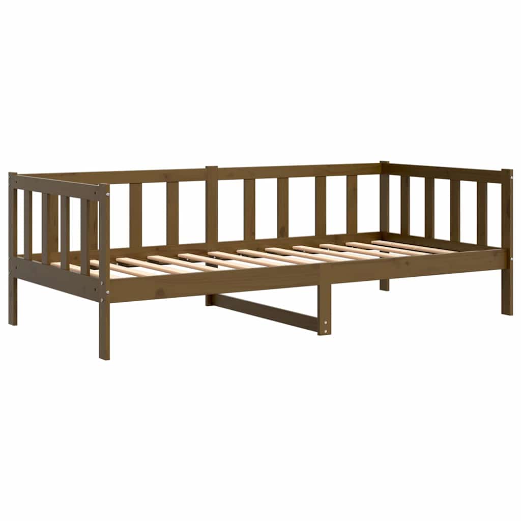 Vidaxl bedbank massief grenenhout honingbruin 90x200 cm