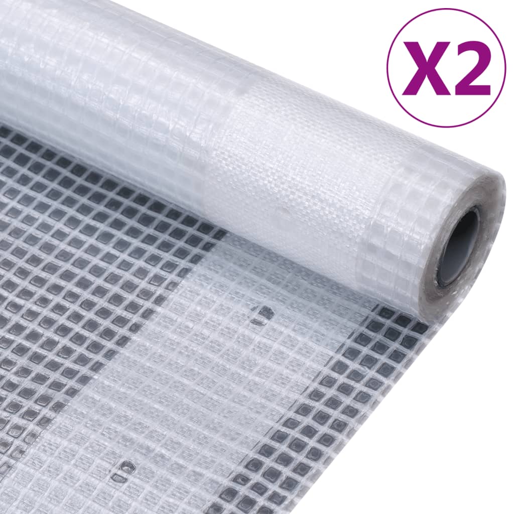 VIDAXL DESTEILS 2 ST LENO 260 G M² 3x2 m Weiß