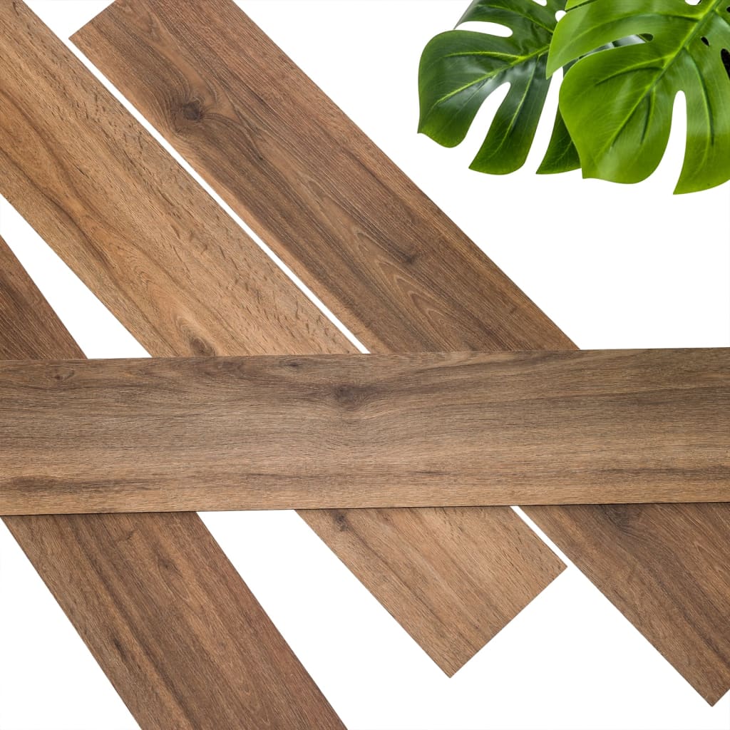 Wallart Wallart Planken GL-WA28 30 St. Holz aussehend natürlicher Eiche Sattel braun