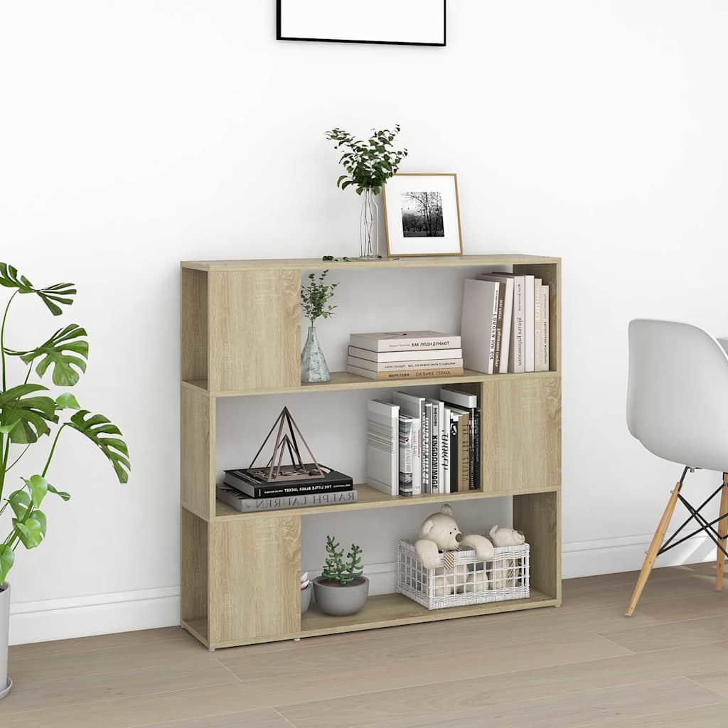 Vidaxl boekenkast kamerscherm 100x24x94 cm sonoma eikenkleurig