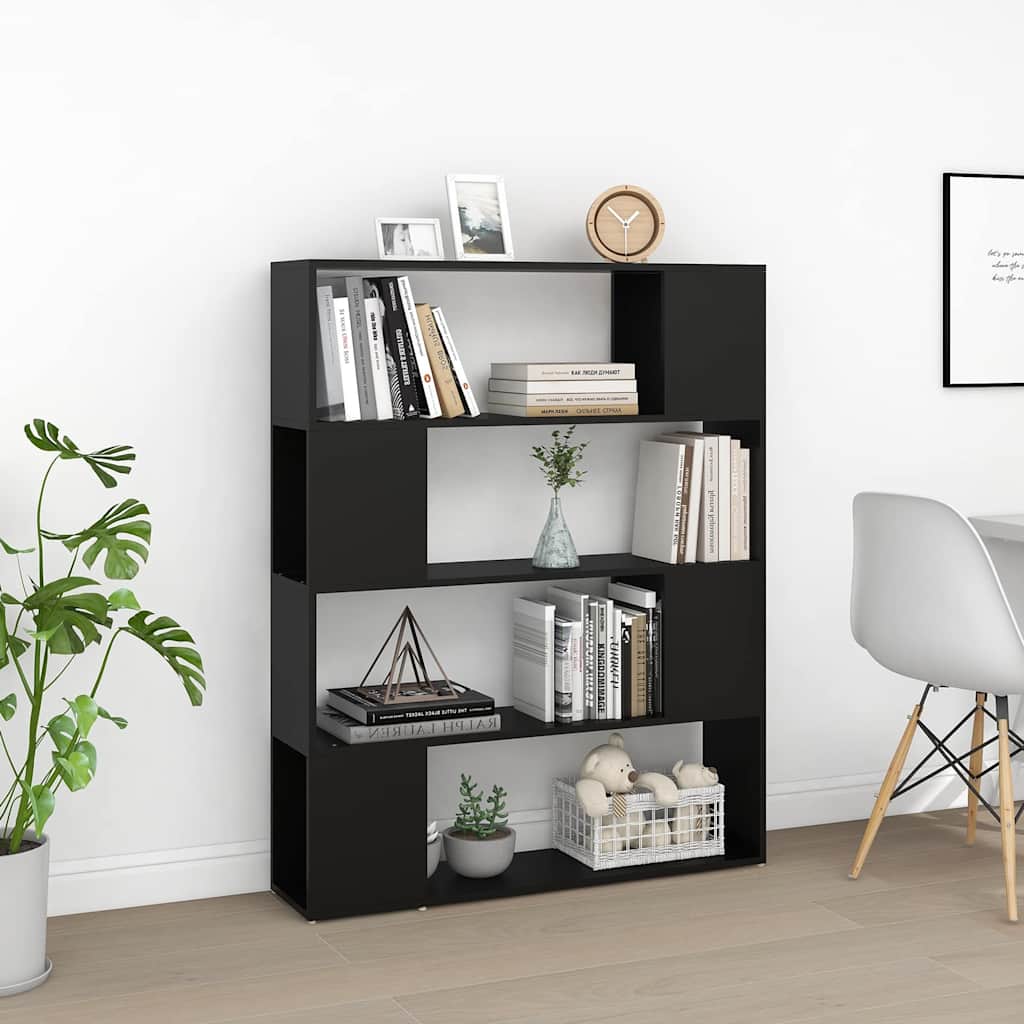 Vidaxl boekenkast kamerscherm 100x24x124 cm zwart