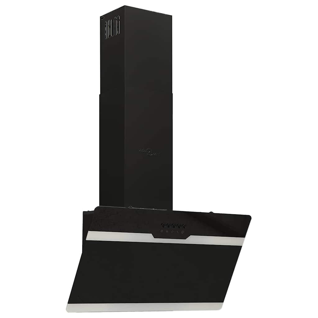 Vidaxl Wandextraktionshaube 60 cm Stahl und geschmittertes Glas schwarz